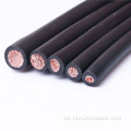 Cable de soldadura de núcleo flexible de cobre de bajo voltaje de goma